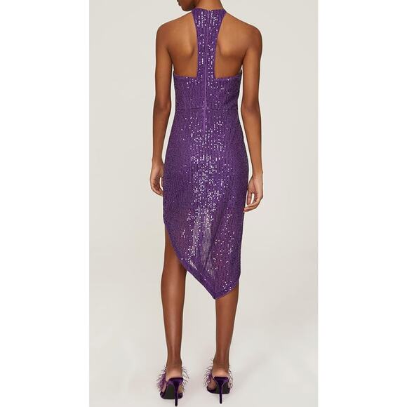 Toccin x RTR women’s Design Collective Sequin Asymmetrical Dress purple (size 8) - Picture 2 of 6